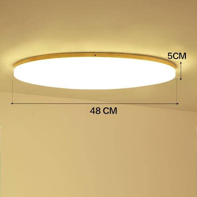 Modern wooden LED ceiling light (round or square) Art