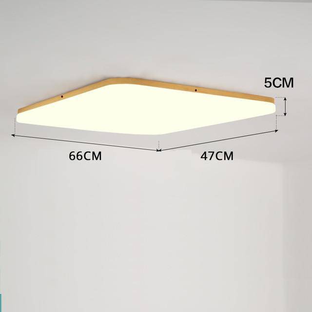 Lámpara de techo LED de madera moderna (redonda o cuadrada) Arte