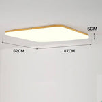 Plafonnier LED en bois moderne (rond ou carré) Art