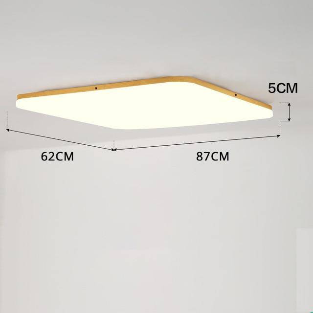 Modern wooden LED ceiling light (round or square) Art