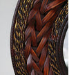 Miroir mural rond en bois tressé Antique