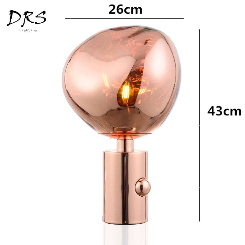 Lampe à poser design en PVC rose gold Melt