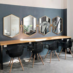 Miroir mural hexagonale en métal Nordic