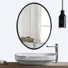 Miroir mural ovale cadre noir European