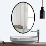 Miroir mural ovale cadre noir European