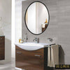 Miroir mural ovale cadre noir European