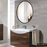 Miroir mural ovale cadre noir European