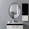 Miroir mural ovale cadre noir European