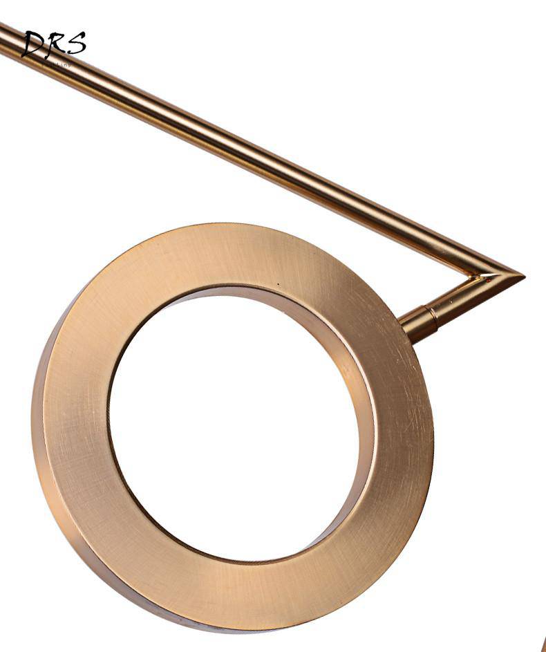 Suspension design doré à LED avec lampe ronde - vue 9 sur 9