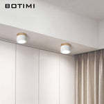 Spots LED cylindrique à base en bois Botimi