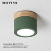 Spots LED cylindrique à base en bois Botimi
