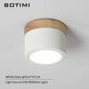 Spots LED cylindrique à base en bois Botimi