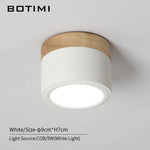 Spots LED cylindrique à base en bois Botimi