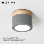 Spots LED cylindrique à base en bois Botimi