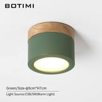Spots LED cylindrique à base en bois Botimi