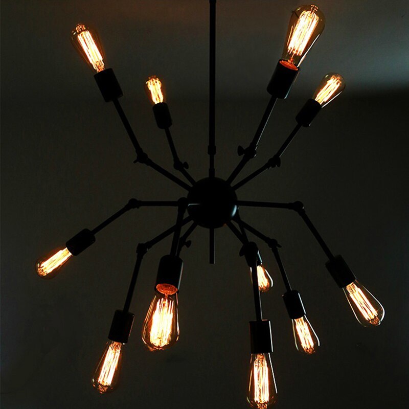 Design chandelier in metal with adjustable articulated arms Spike