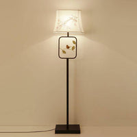 Lampadaire LED avec abat-jour en tissu European