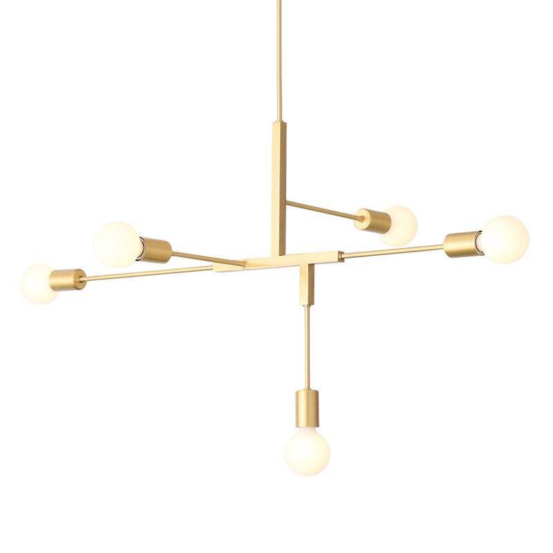 Design chandelier with golden arm Creative