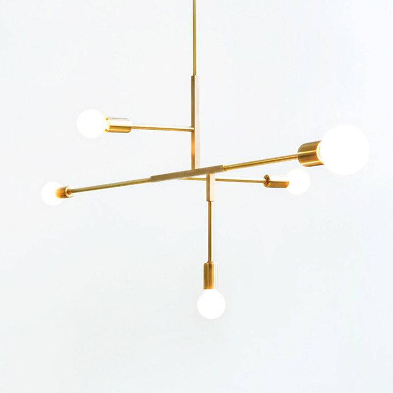 Lustre design bras doré Creative - vue 5 sur 4