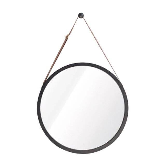 Miroir mural rond suspendu avec cadre Hotel - vue 14 sur 14