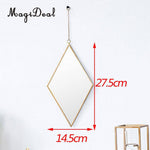 Miroir mural suspendu losange doré Frame