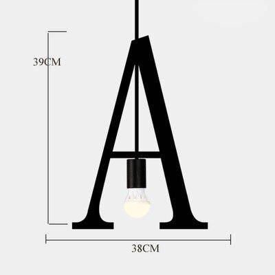 Lámpara de suspensión design LED con letras metálicas Estilo creativo