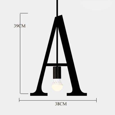 Suspension design LED avec Lettres en métal style Creative