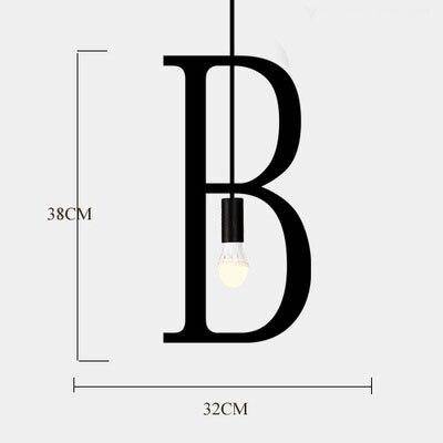 Suspension design LED avec Lettres en métal style Creative - vue 7 sur 28
