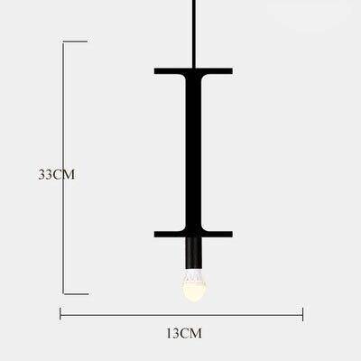 Suspension design LED avec Lettres en métal style Creative