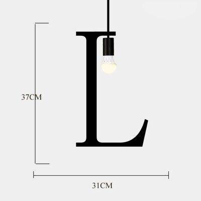 Suspension design LED avec Lettres en métal style Creative