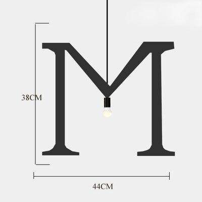 Suspension design LED avec Lettres en métal style Creative - vue 18 sur 28