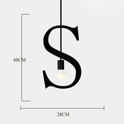 Suspension design LED avec Lettres en métal style Creative - vue 24 sur 28