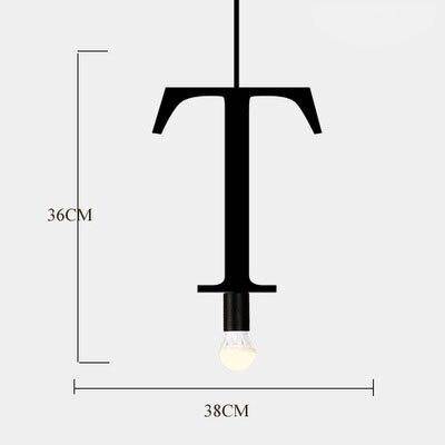 Suspension design LED avec Lettres en métal style Creative - vue 25 sur 28