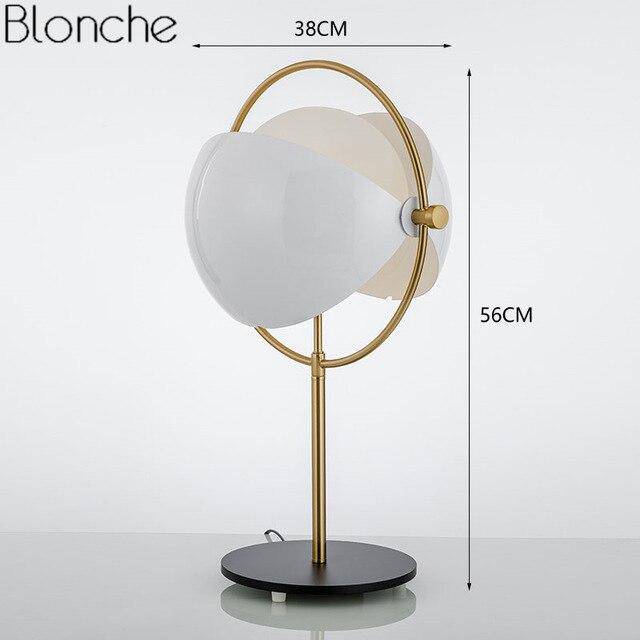 LED design table lamp with glass ball and gold metal Luxury