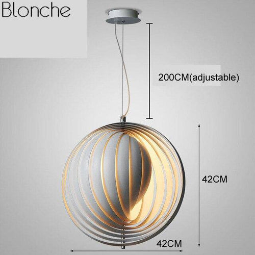 Suspension design LED grise au style Moon - vue 5 sur 6