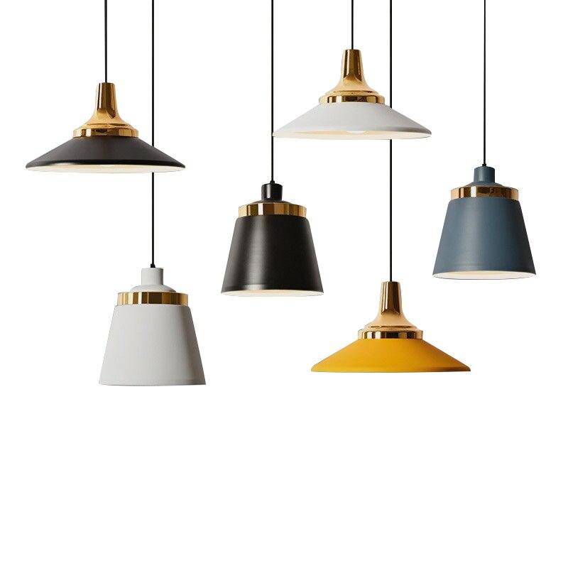 Suspension LED moderne en métal et base métalique