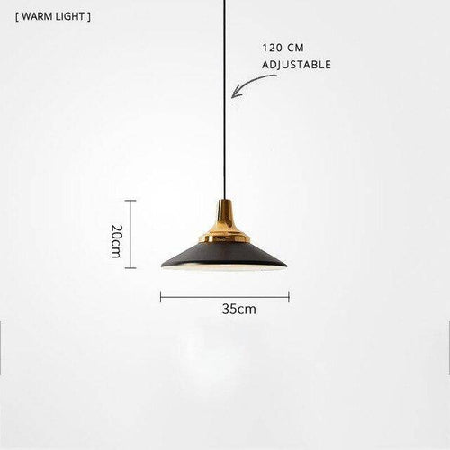 Suspension LED moderne en métal et base métalique - vue 20 sur 19