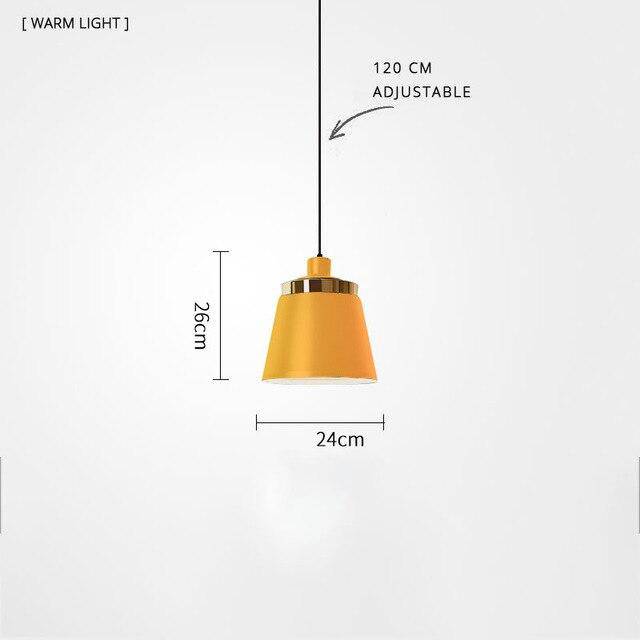 Suspension LED moderne en métal et base métalique