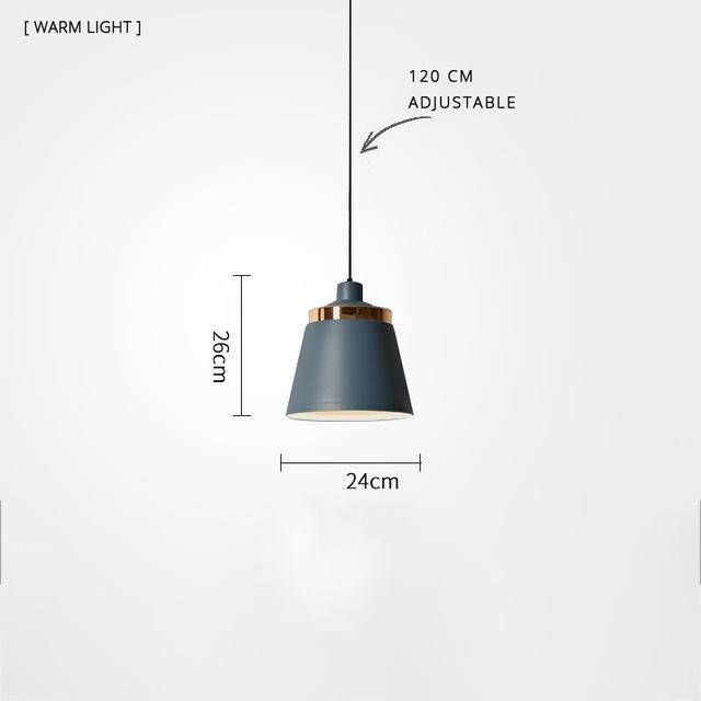 Suspension LED moderne en métal et base métalique