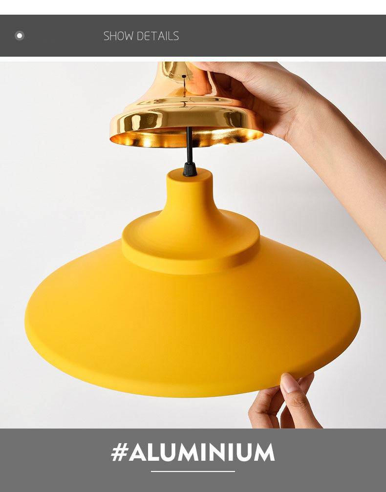 Suspension LED moderne en métal et base métalique - vue 6 sur 19
