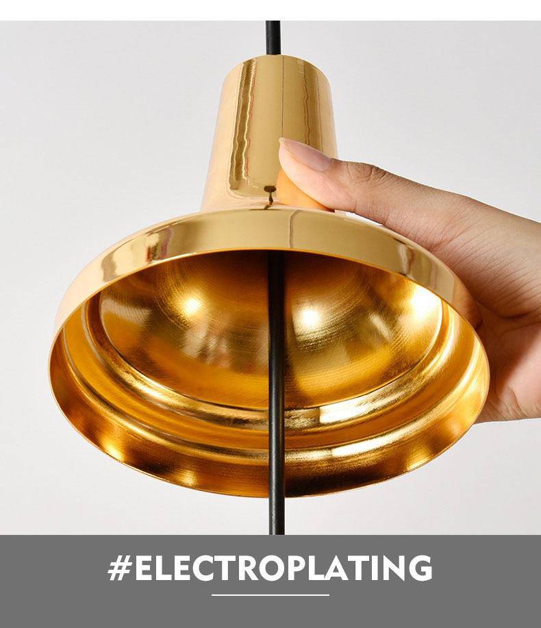 Suspension LED moderne en métal et base métalique