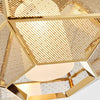 Suspension LED forme géométrique dorée Modern