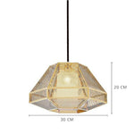 Suspension LED forme géométrique dorée Modern