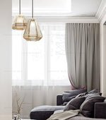 Suspension LED forme géométrique dorée Modern