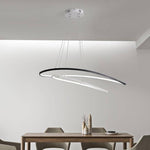 Lustre design à LED faux cercles suspendus