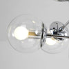 Suspension design LED chromée et boule en verre
