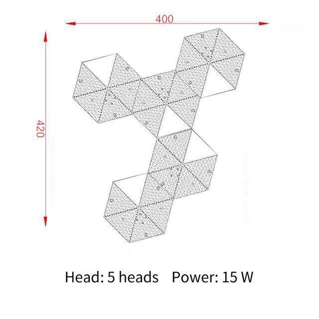 Lámpara de pared design LED con formas geométricas doradas Lujo