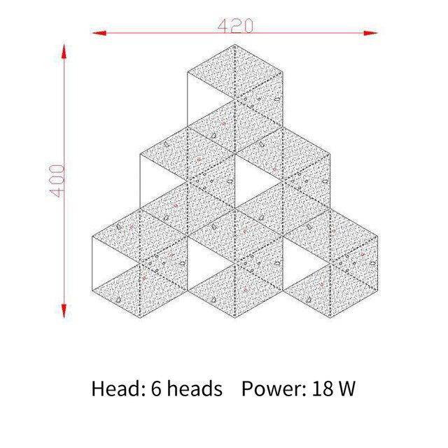 Lámpara de pared design LED con formas geométricas doradas Lujo