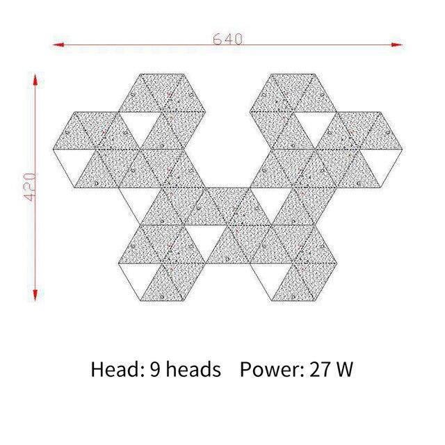 Lámpara de pared design LED con formas geométricas doradas Lujo