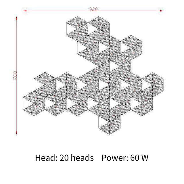 Lámpara de pared design LED con formas geométricas doradas Lujo